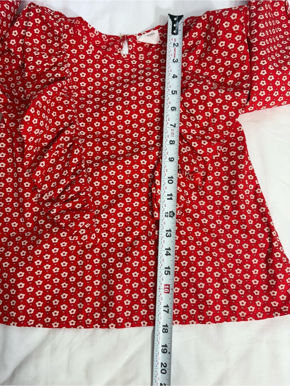 Crewcuts Red Floral Ruffle Blouse - Picture 5 of 8
